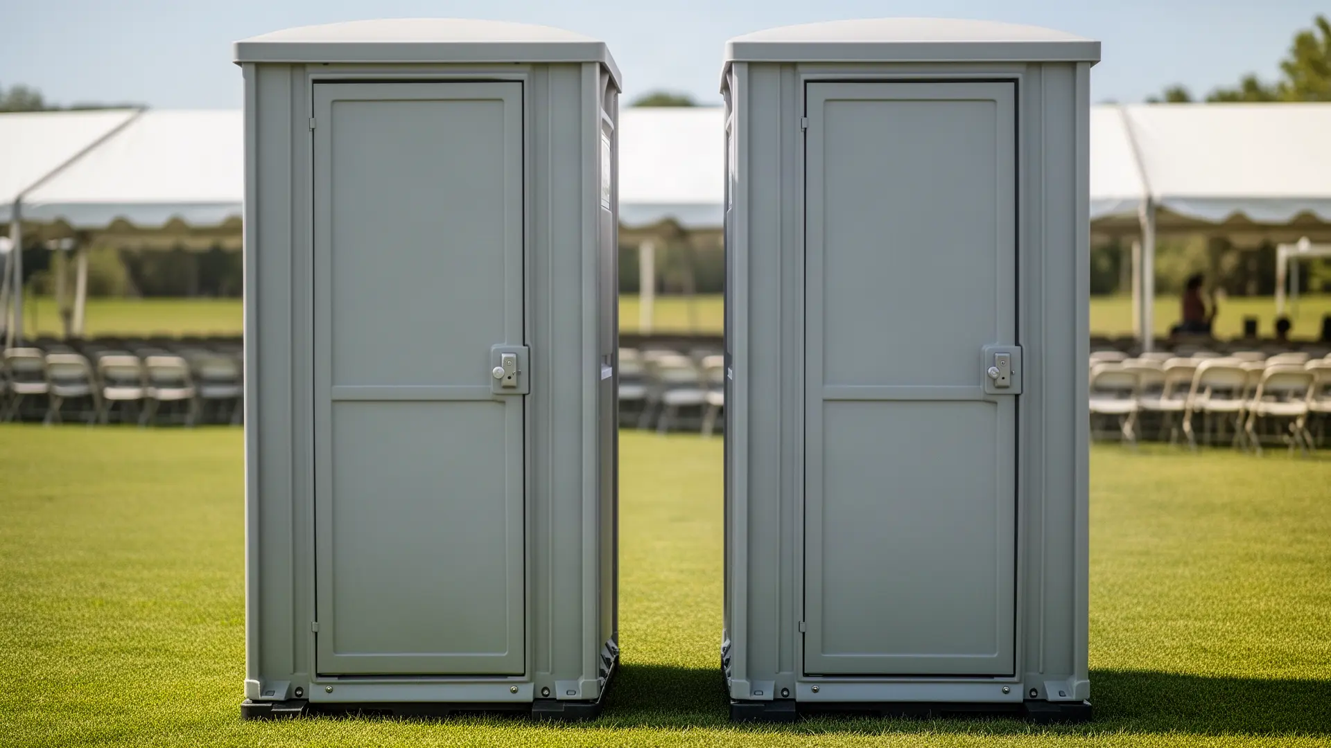 Clean porta potty unit from Lewis & Henderson Porta Potties in Dallas, TX